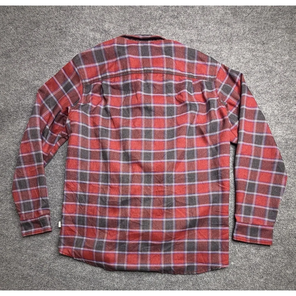 The North Face ThermoCore Button Down Shirt Men Size L Red Plaid